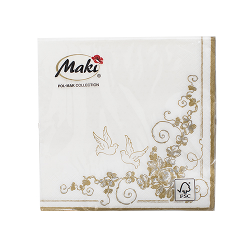 Servetele de masa 33x33cm model porumbei - 3 straturi